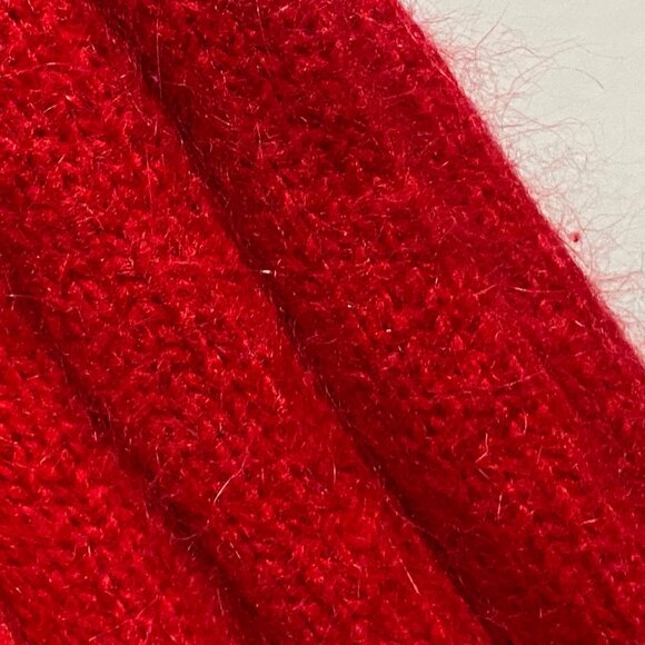 Vintage Angora Fuzzy Fluffy Y2K Quiet Luxury Preppy Sporty Japan Made Sweater M - Picture 4 of 8